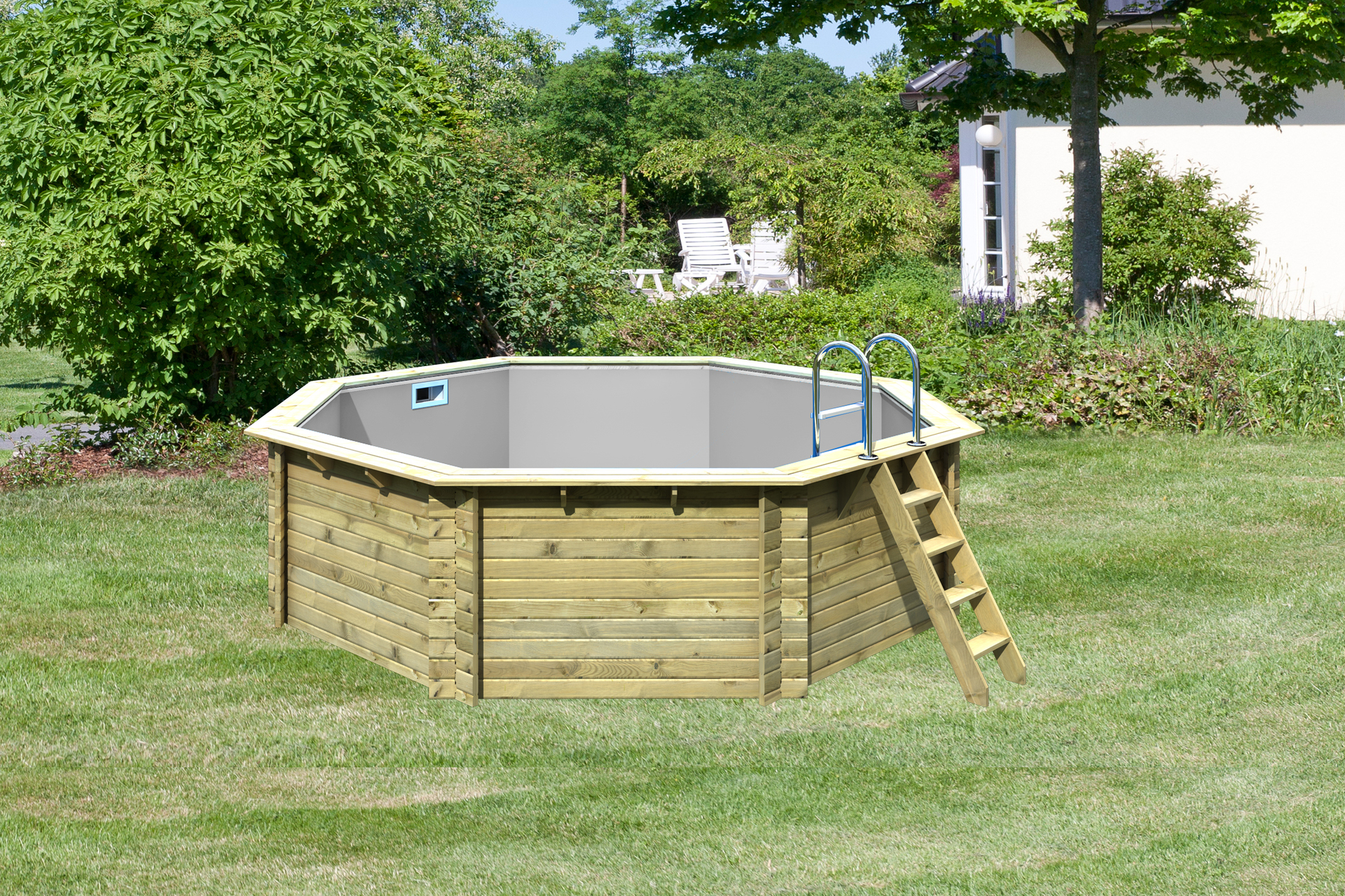 Karibu Holz-Pool Modell 2