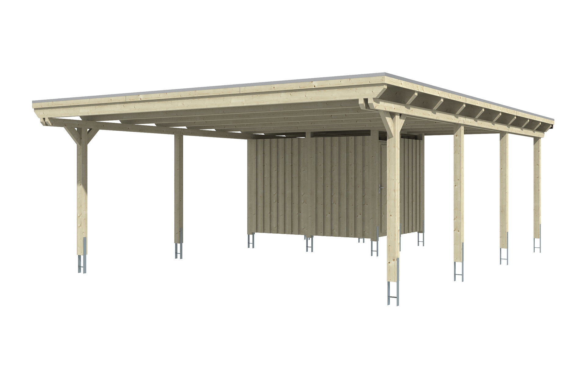 Carport Emsland m. Abstellraum bei leitermann.de günstig kaufen Carport Emsland m. Abstellraum