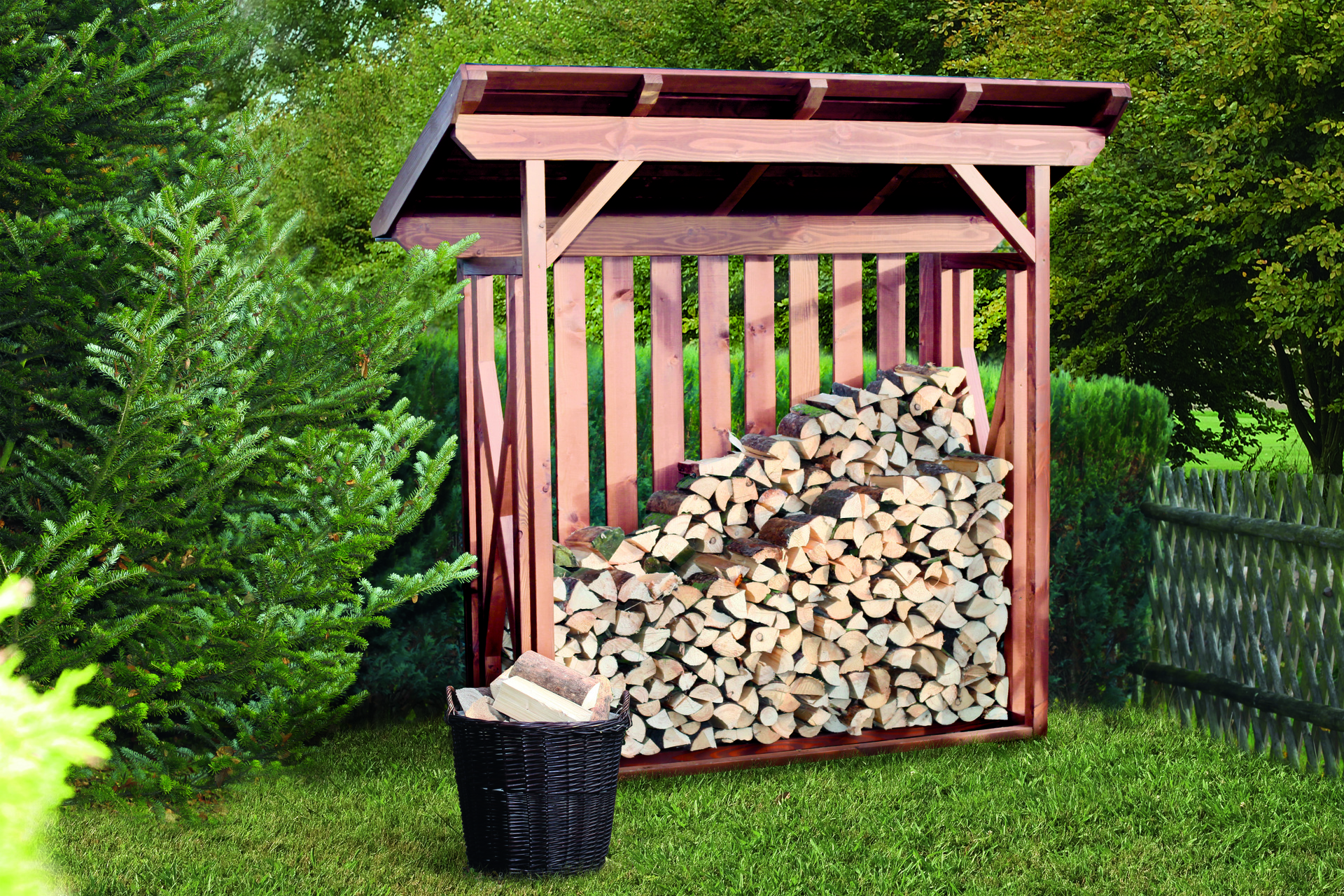 Holzunterstand Lars 1, 240x102cm