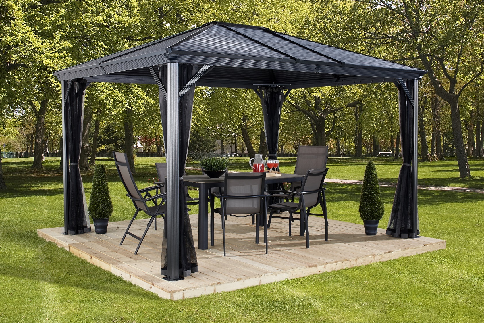 Vorhang-Set für Pavillon bei leitermann.de günstig kaufen Vorhang-Set für Pavillon