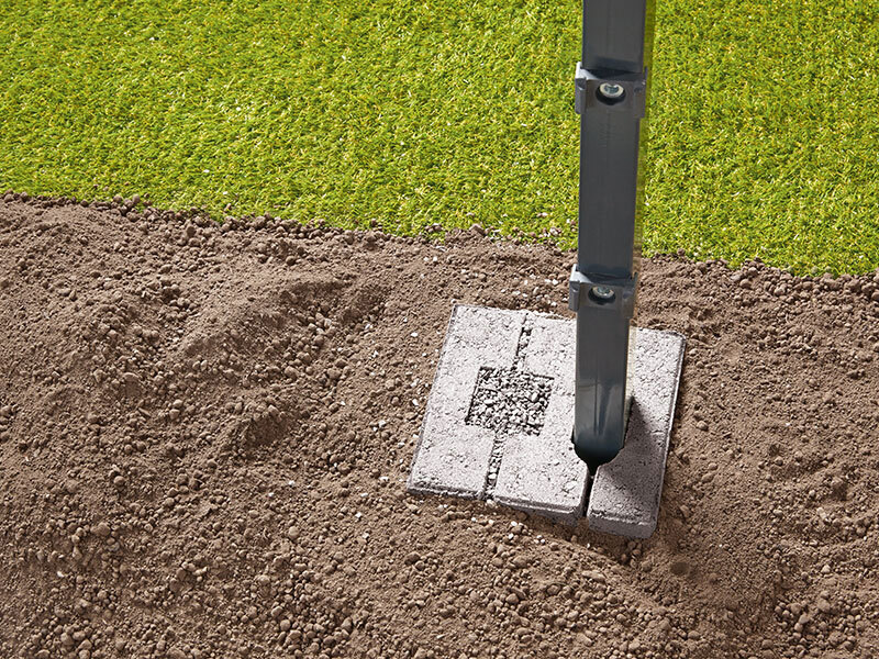 Pfosten-Fundamentstein, grau