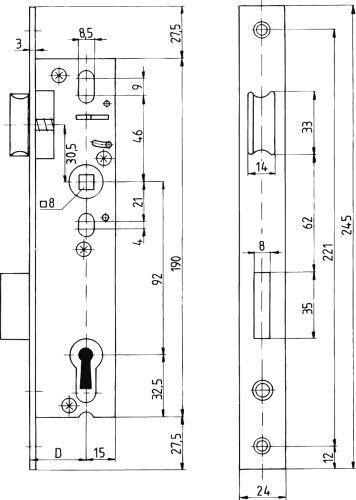 Rohrrahmenschloss Nr. 28 PZ W 24 mm bei leitermann.de günstig kaufen Rohrrahmenschloss Nr. 28 PZ W 24 mm