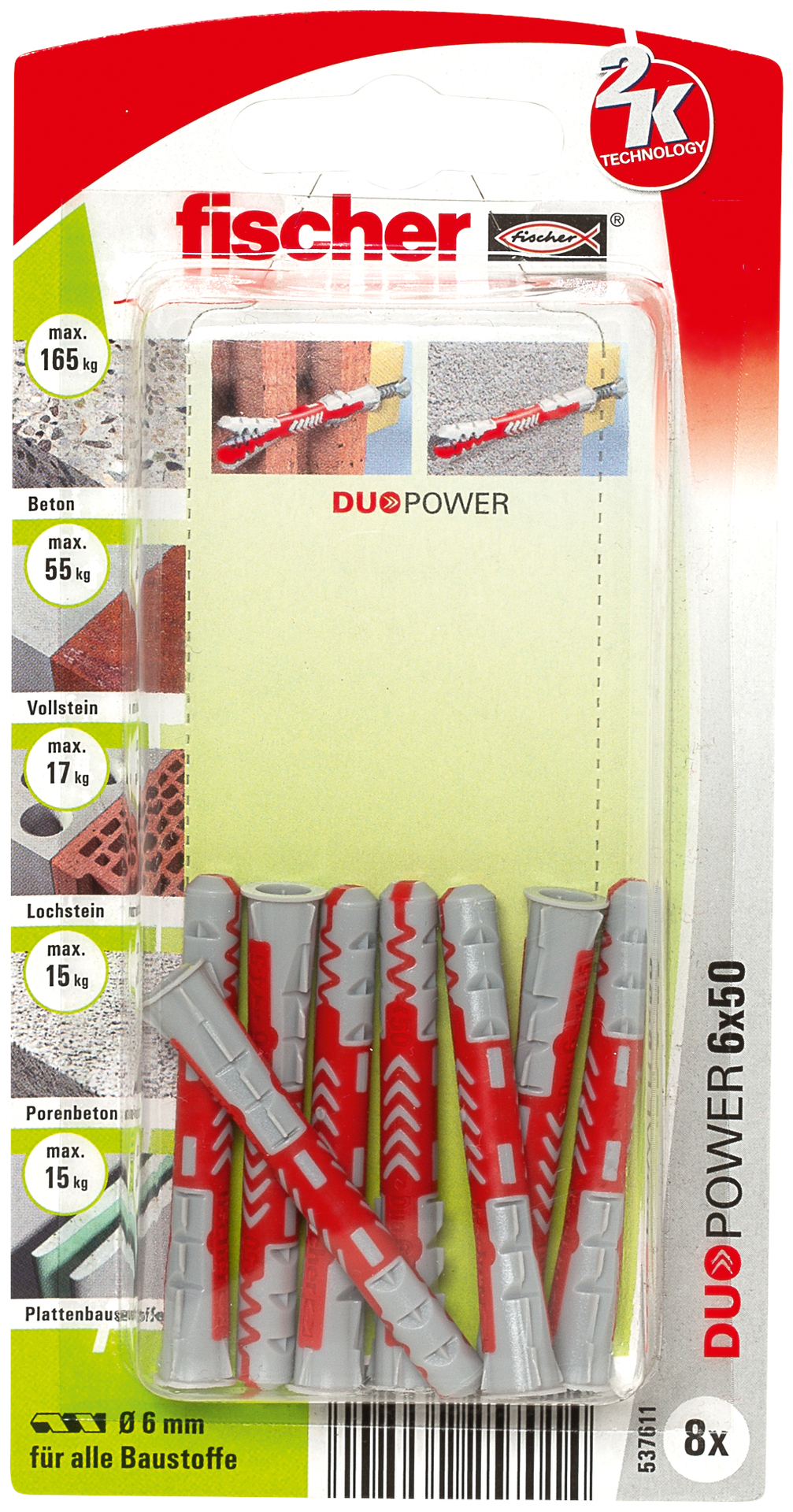 Duopower Dübel 6x50 K