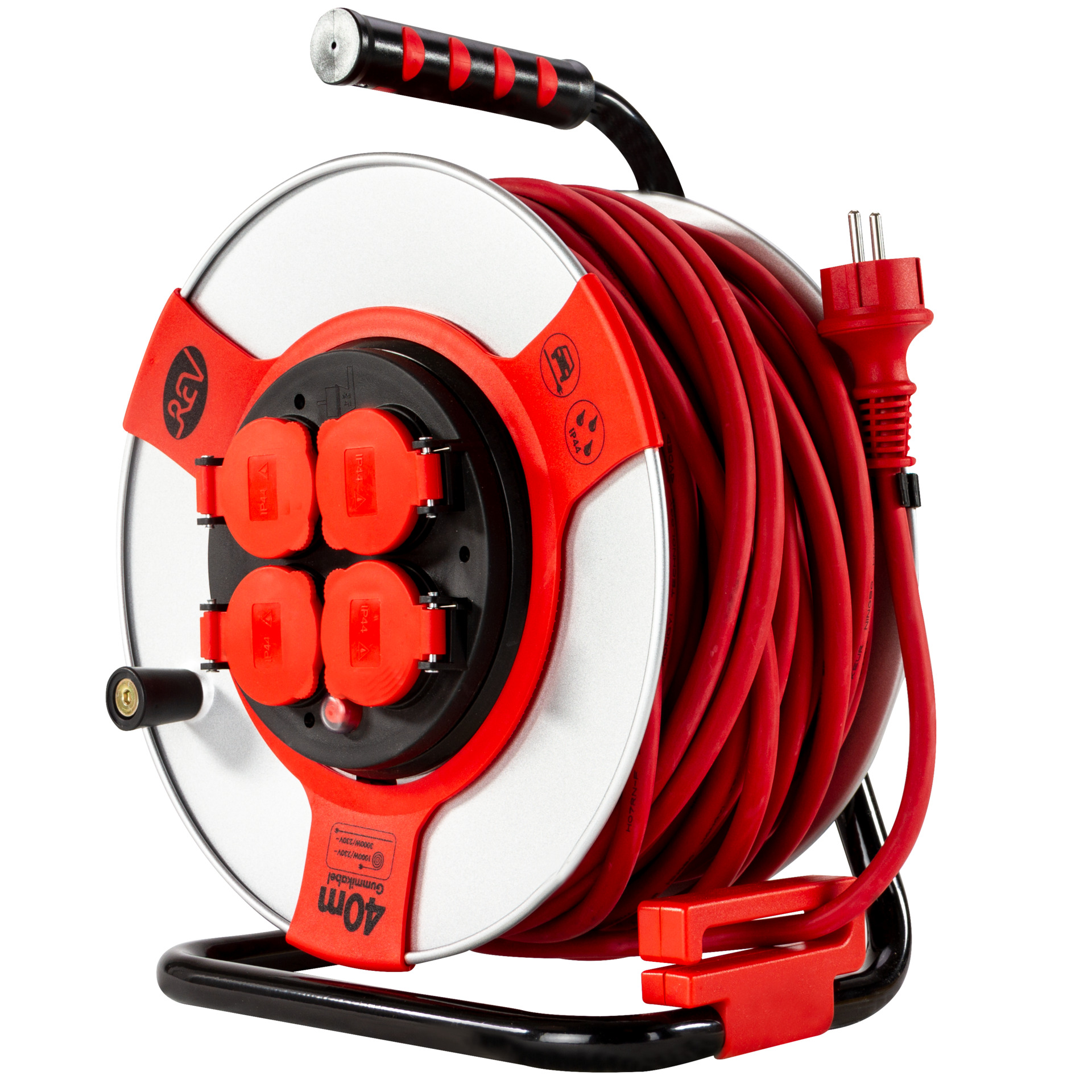 Kabeltrommel mit Deckel H07RN-F3G rot