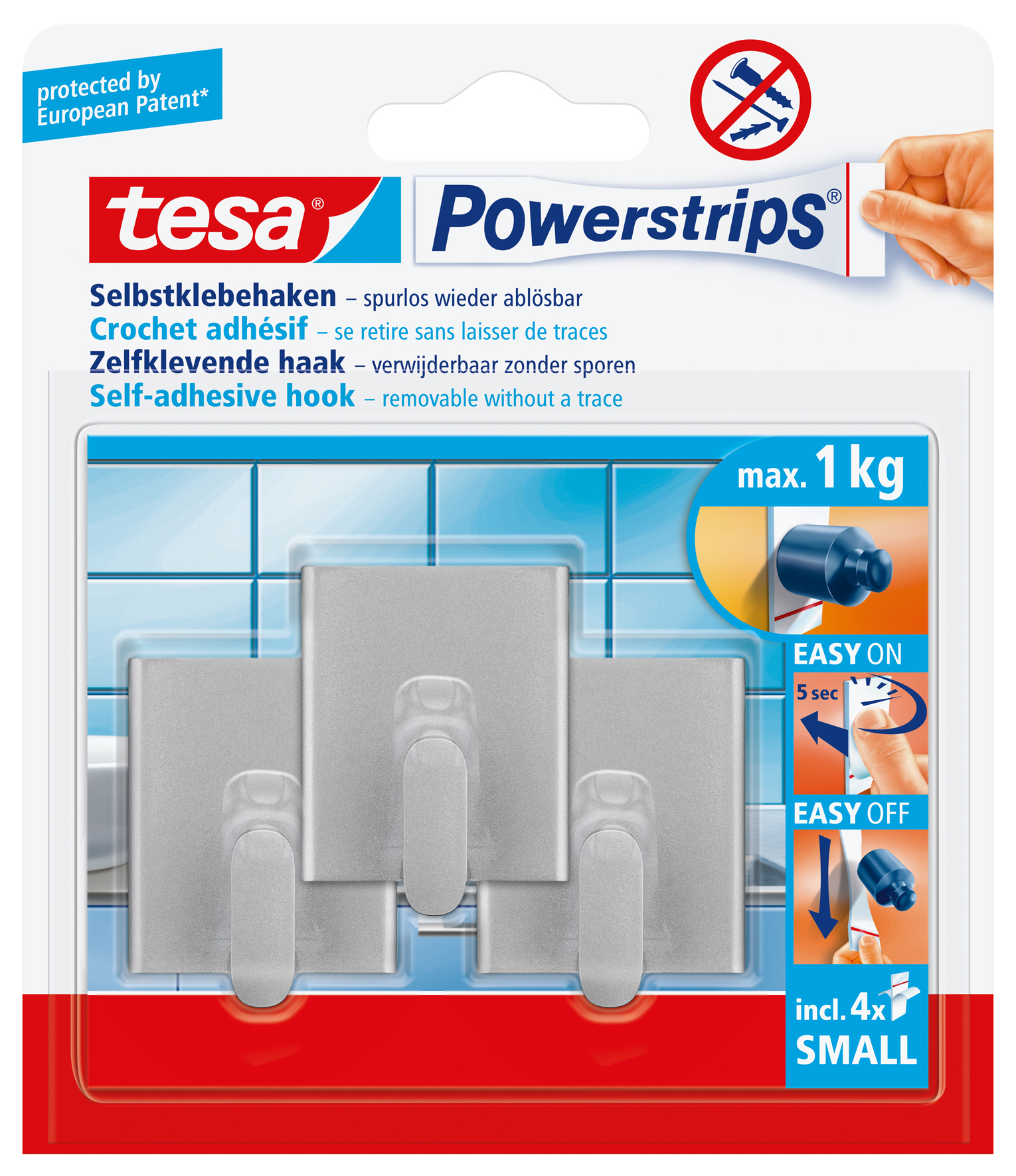 TESA SE Tesa Powerstrips Haken Small Rechteck
