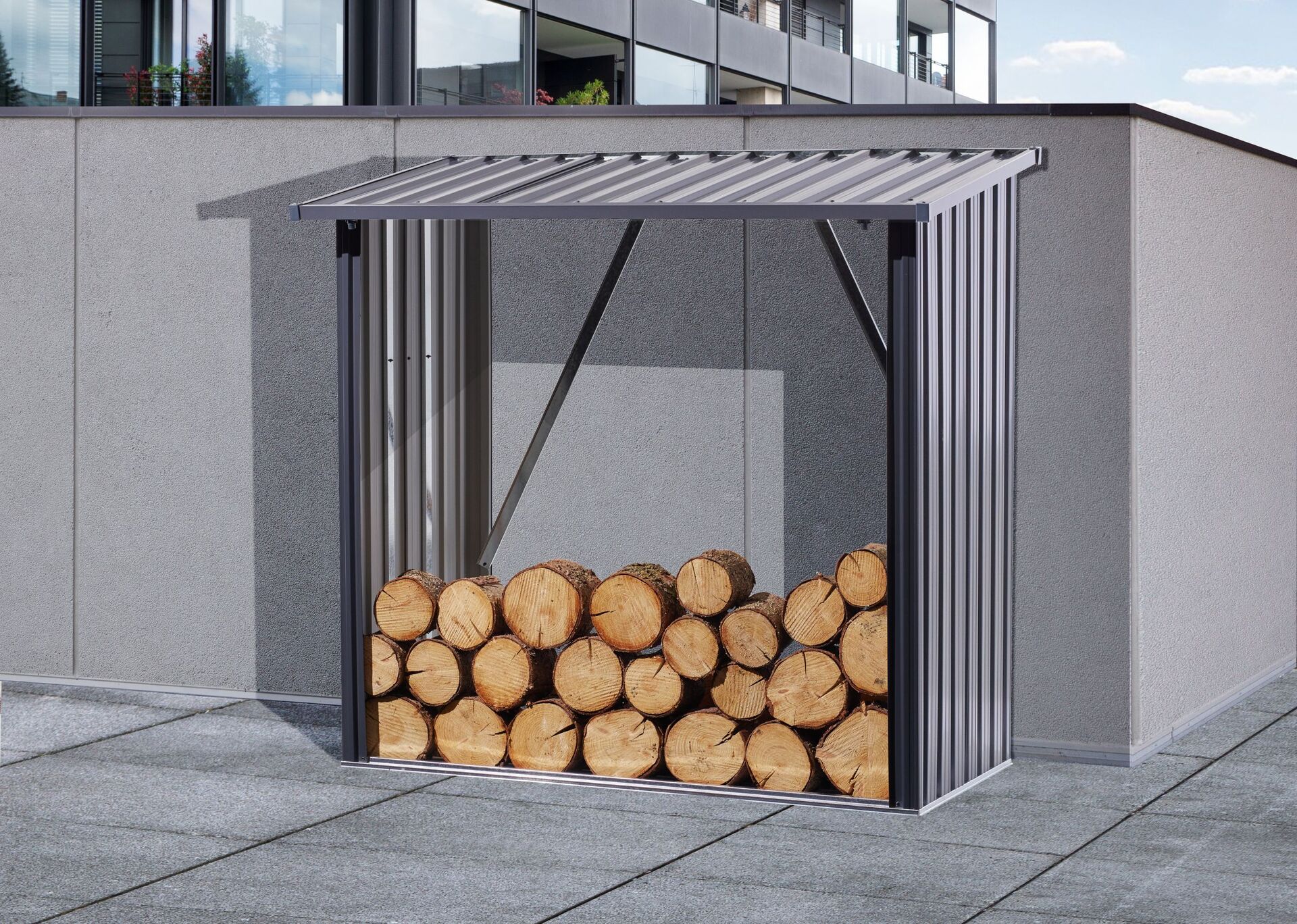 Metall-Kaminholzregal