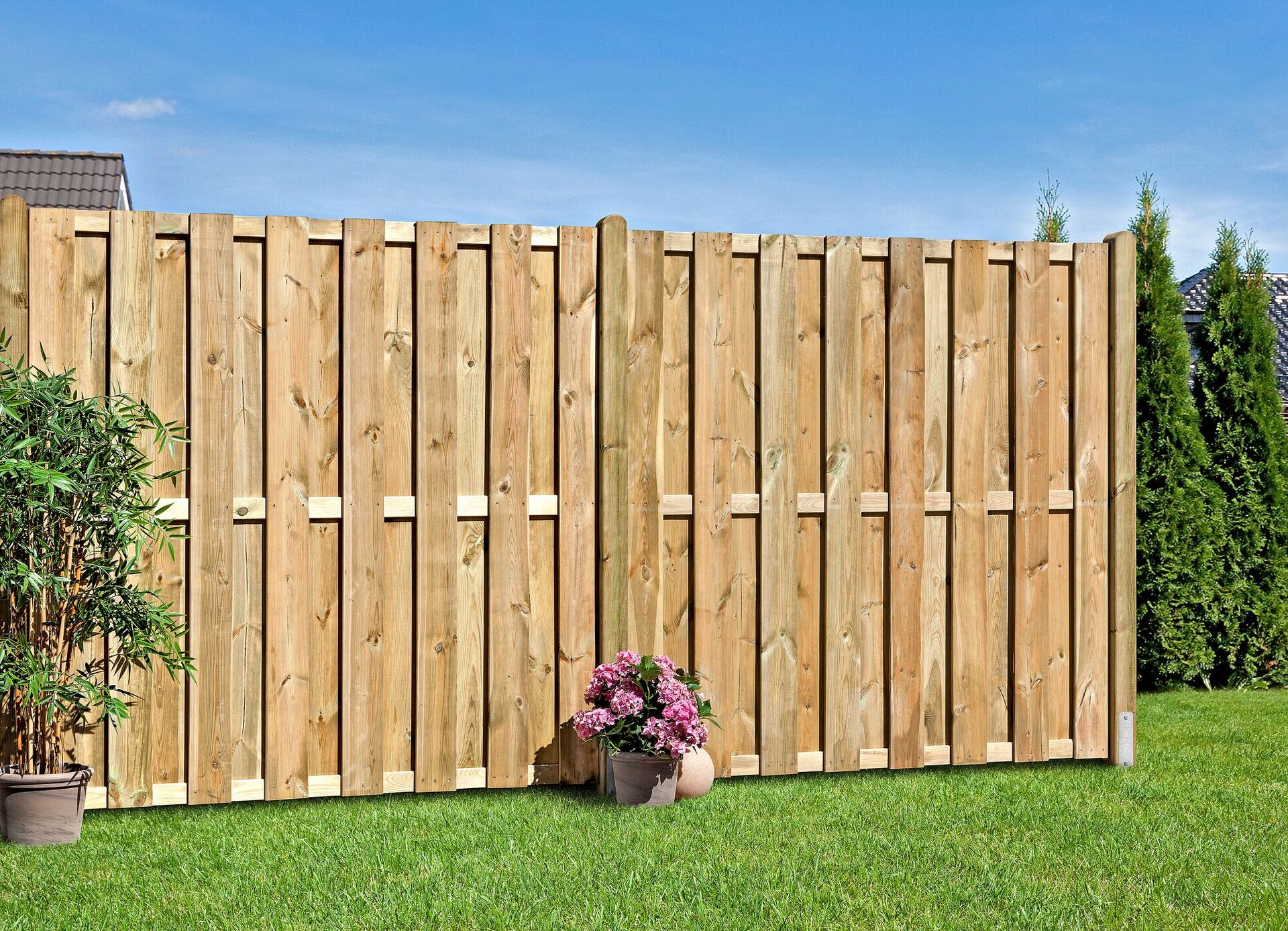 Bohlenzaun Lolland, 180x180cm