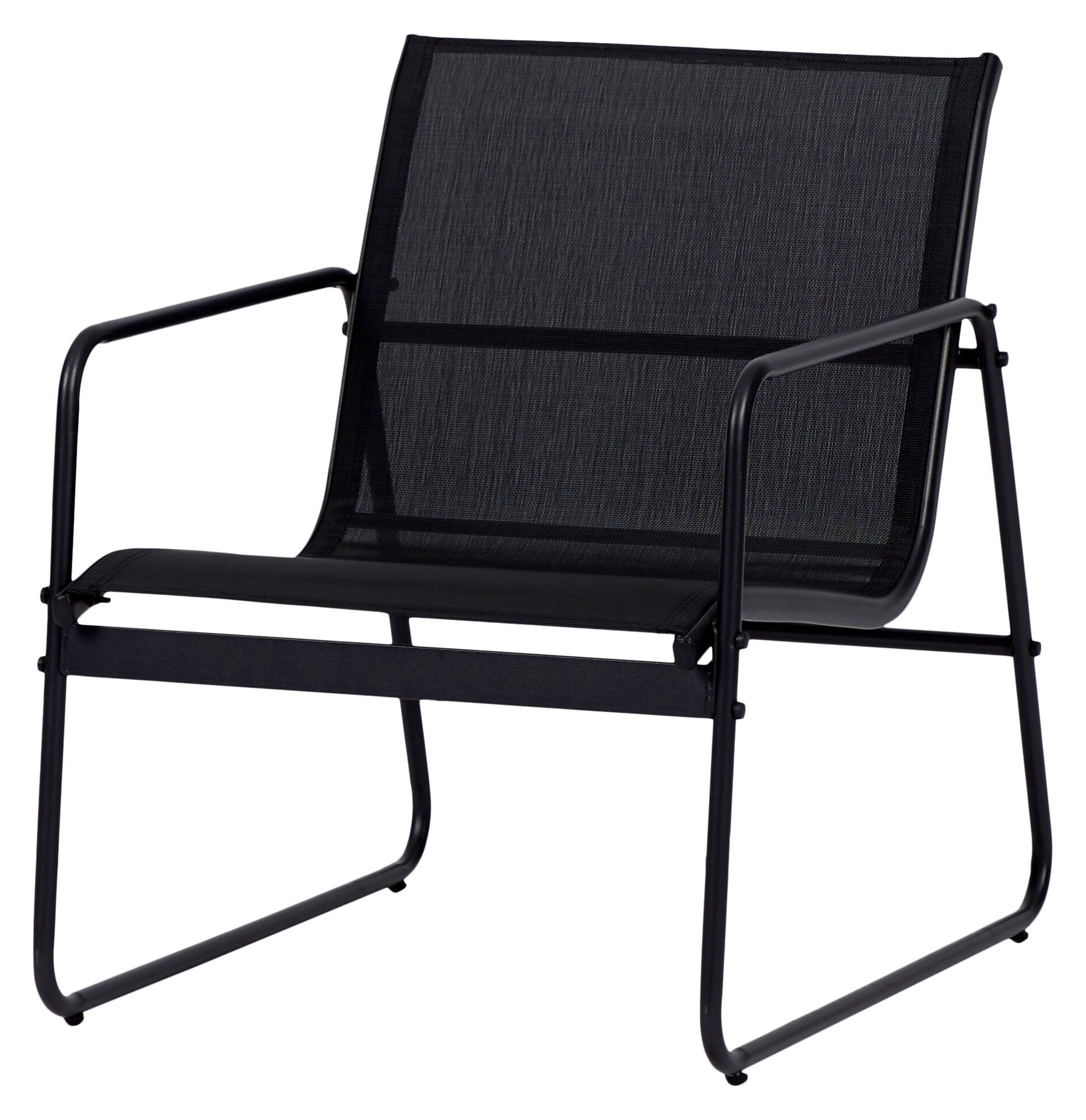 Lounge-Set 4-teilig, schwarz, Metall bei leitermann.de günstig kaufen Lounge-Set 4-teilig, schwarz, Metall