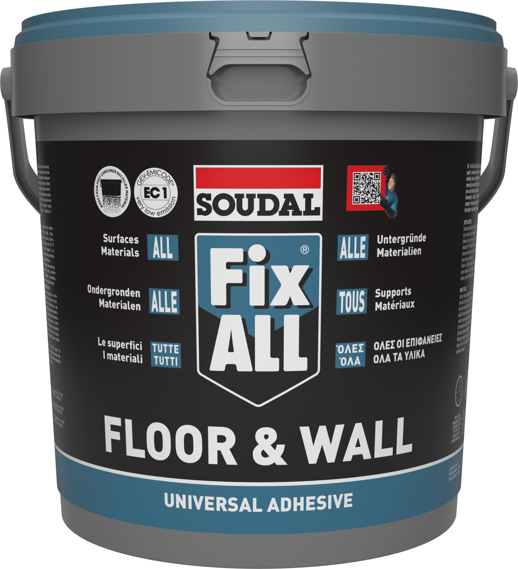 Fix ALL Floor&Wall Flächenklebstoff, 4kg, weiß