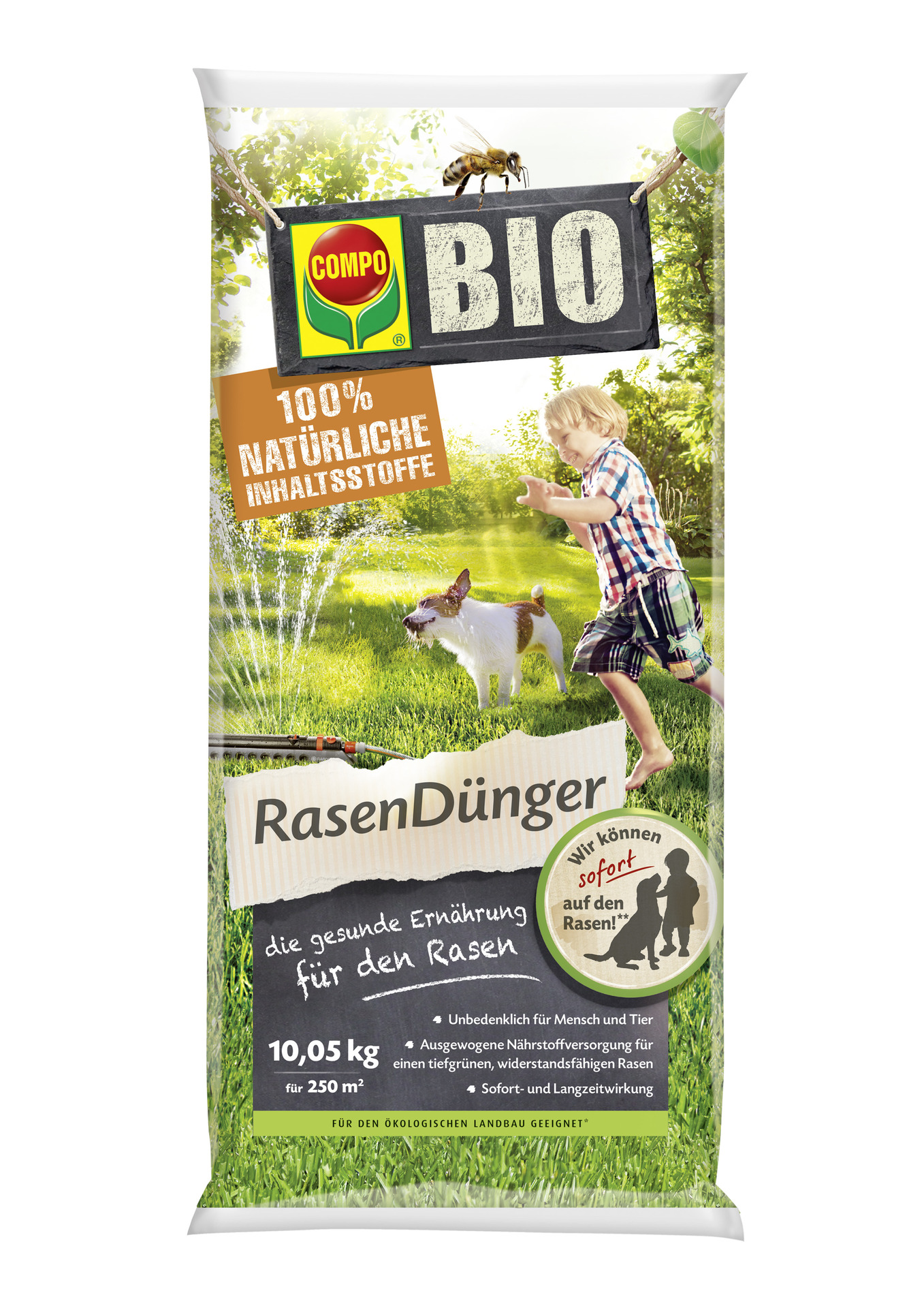 Compo GmbH Bio Rasendünger 10,05 kg für 250 m²