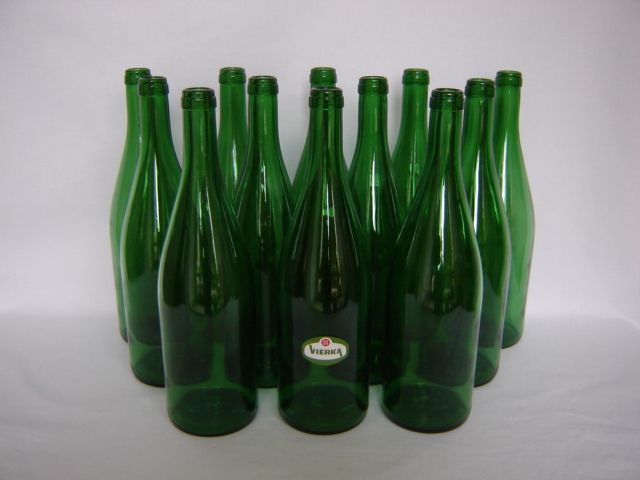 Vierka Weinflaschen grün 1 Liter