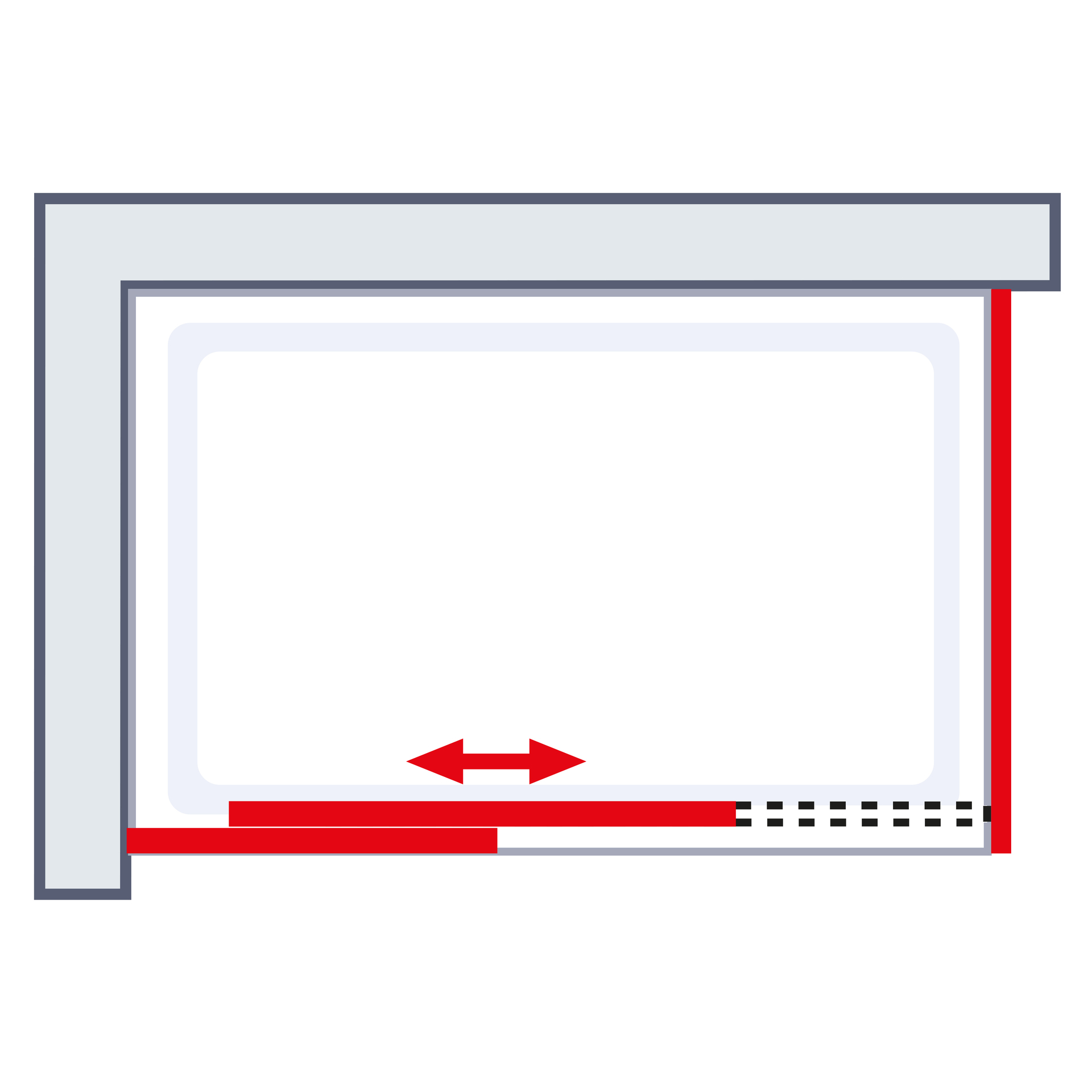 ExpressPlus MasterClass Eckdusche mit Seitenwand + Duschwanne, 90x120x200cm