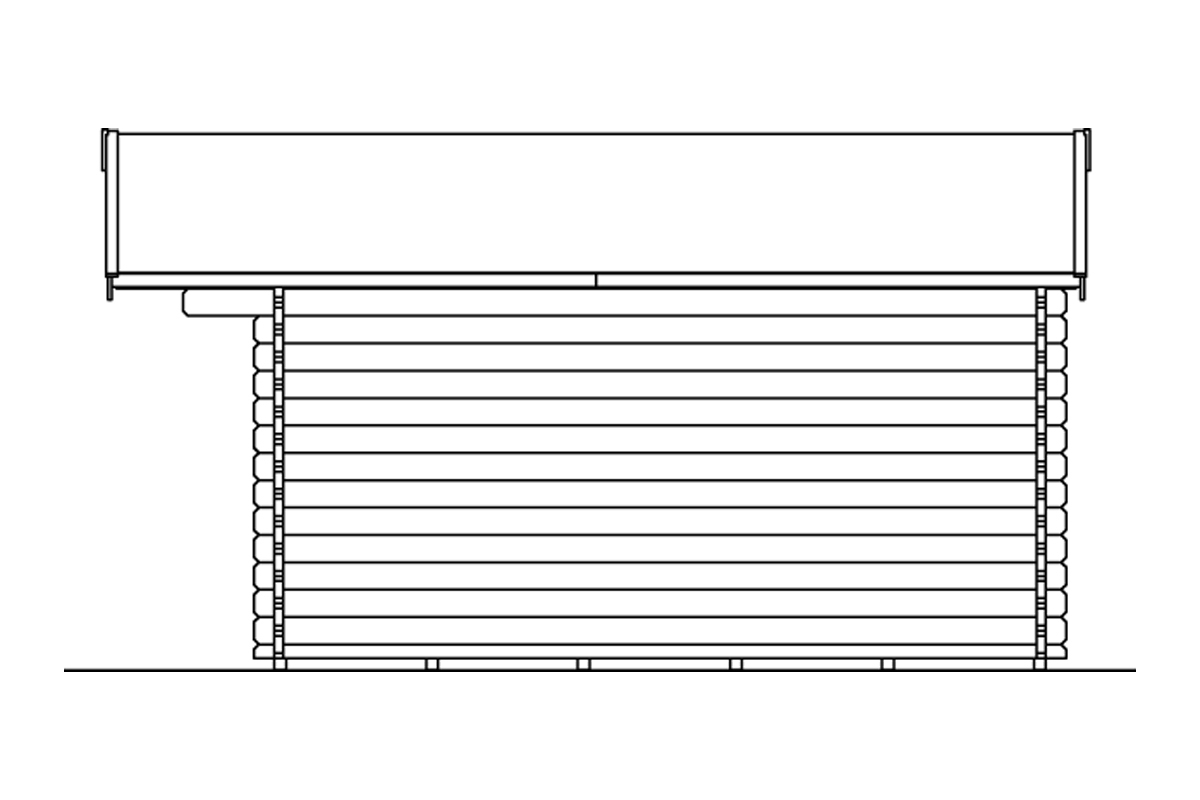 Gartenhaus Trondheim 2, 380x380cm, natur