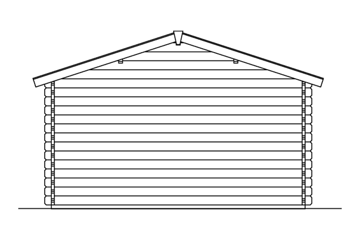 Gartenhaus Trondheim 2, 380x380cm, natur