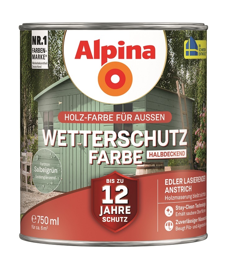 Alpina Farben GmbH Wetterschutz-Farbe halbdeckend