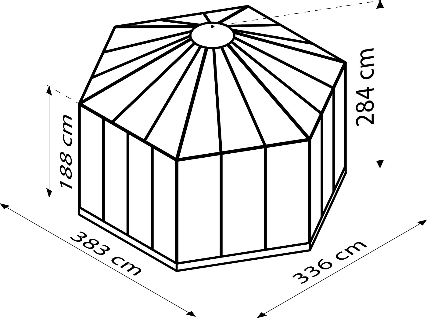 Vogelvoliere Circus 9000, 377x338cm