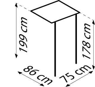 Schleppdach für Skillion 64 + 84, anthrazit