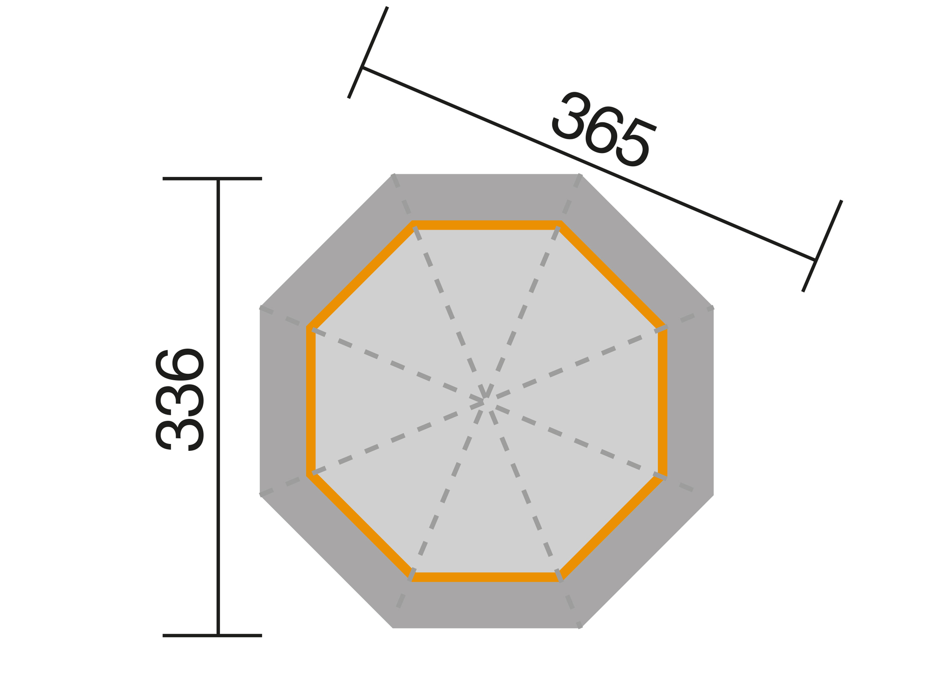 8-Eck Pavillon 234 A