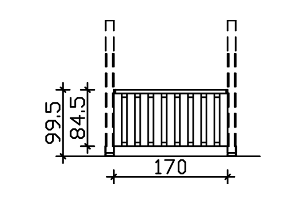 Brüstung Deckelschalung Douglasie