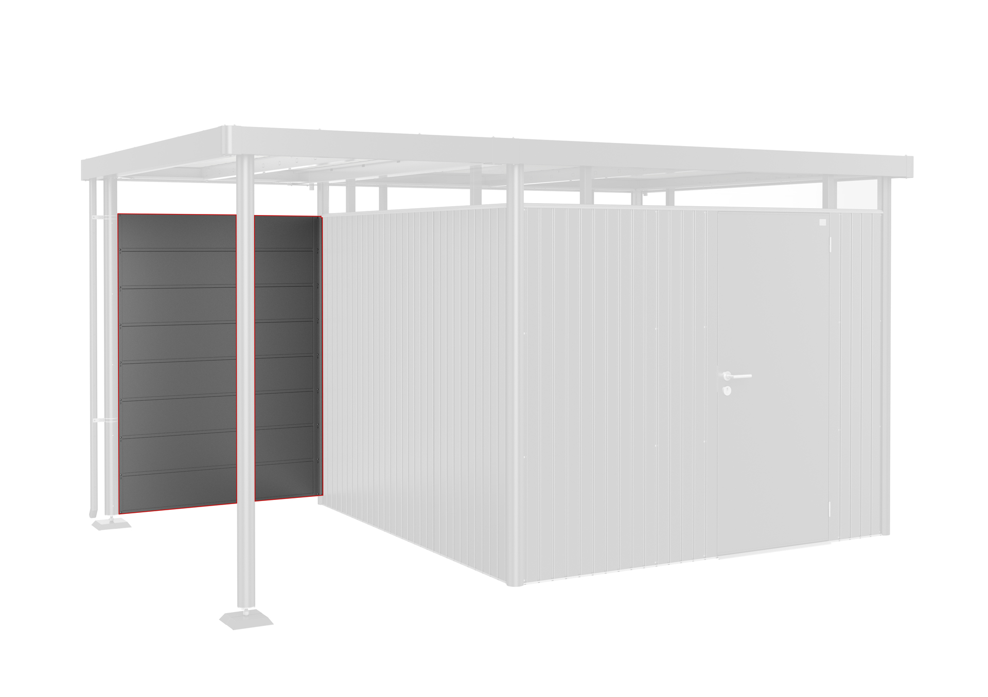 Rückwand für Seitendach Gr. S für Gr. H2-H5