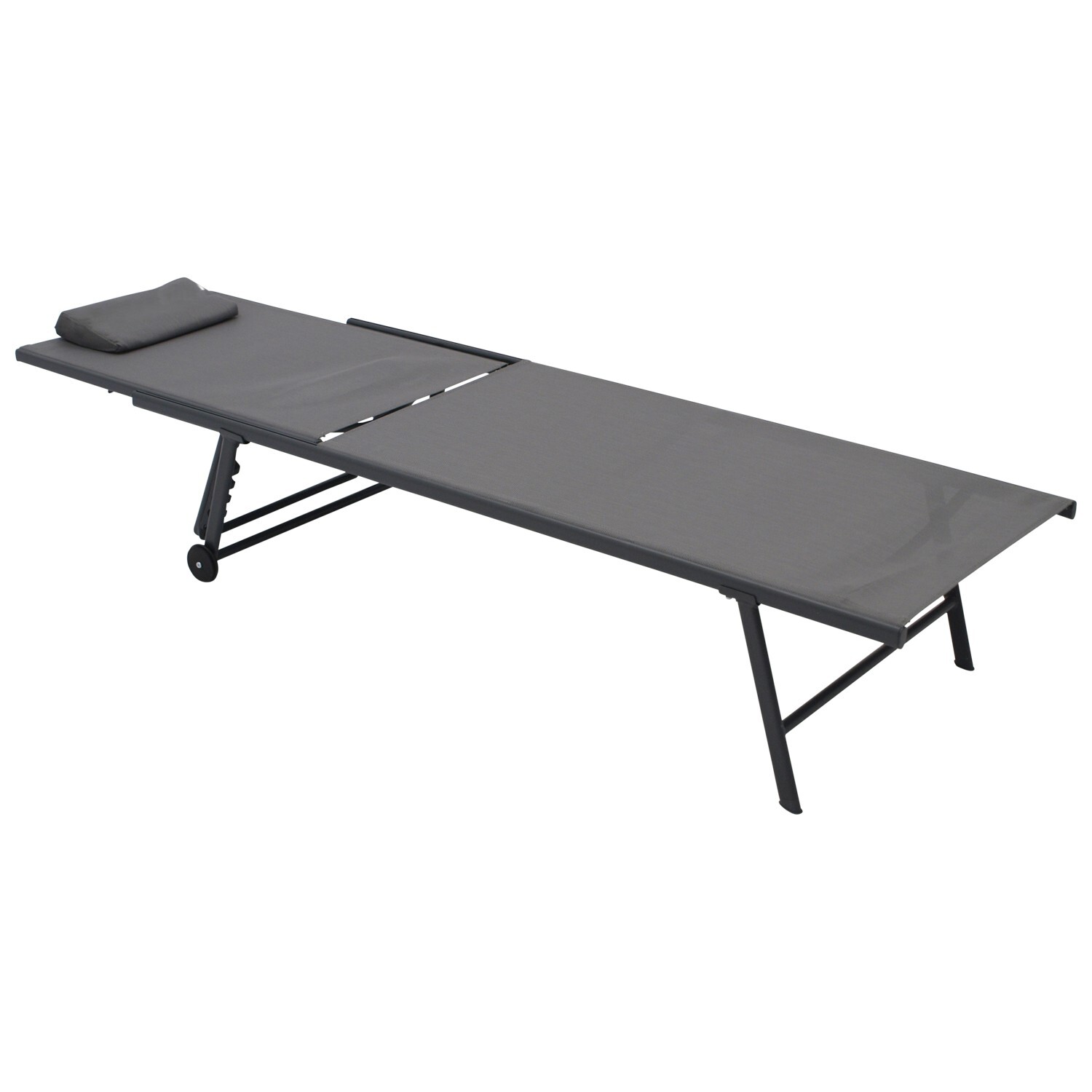 Gartenliege mit Rollen 2-er Set