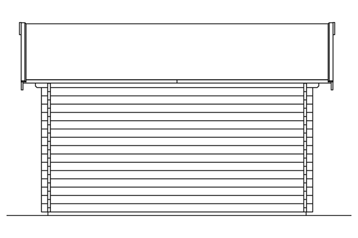 Freizeithaus Lugano 2, 45plus Basishaus 420 x 380cm natur