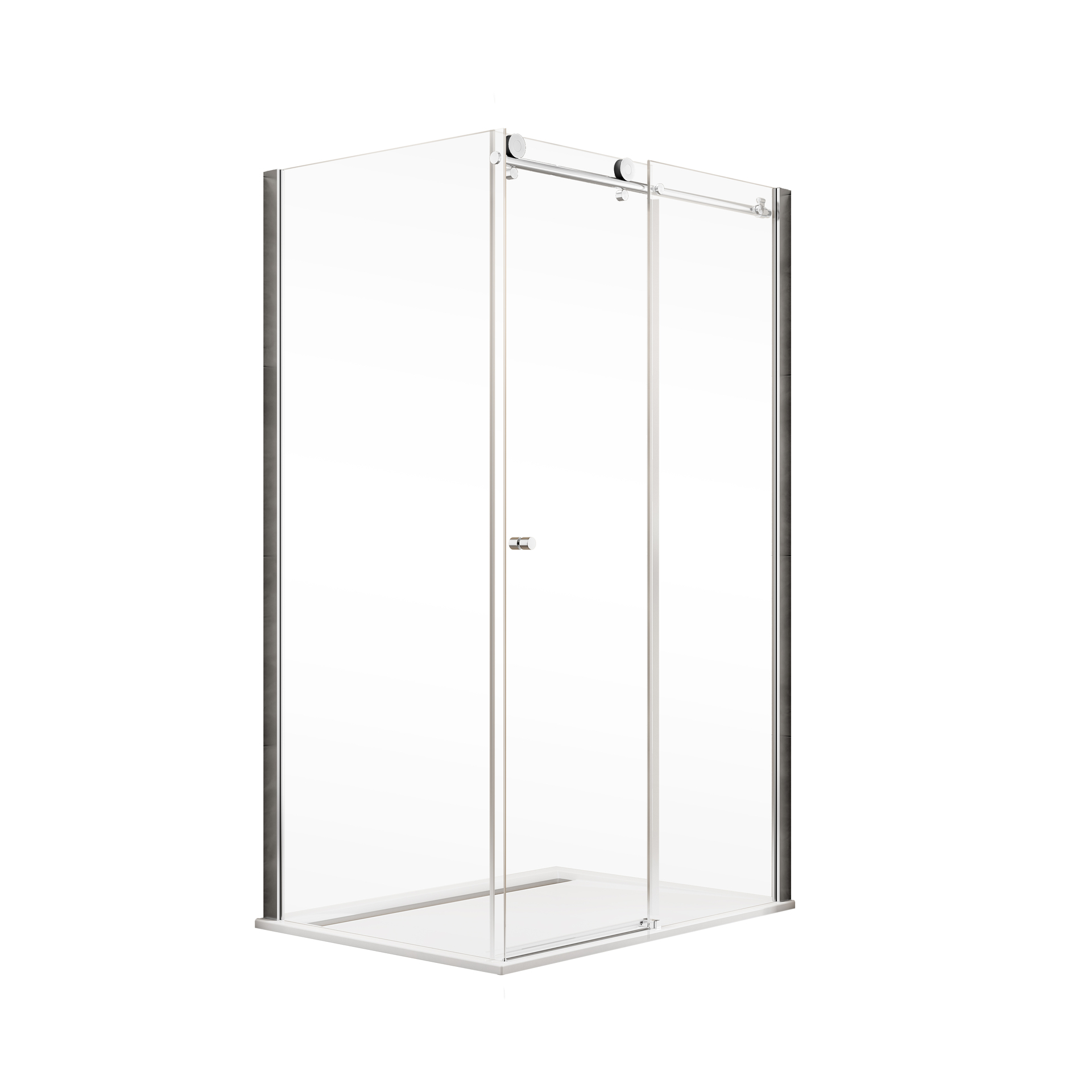 ExpressPlus MasterClass Eckdusche mit Seitenwand + Duschwanne, 90x120x200cm