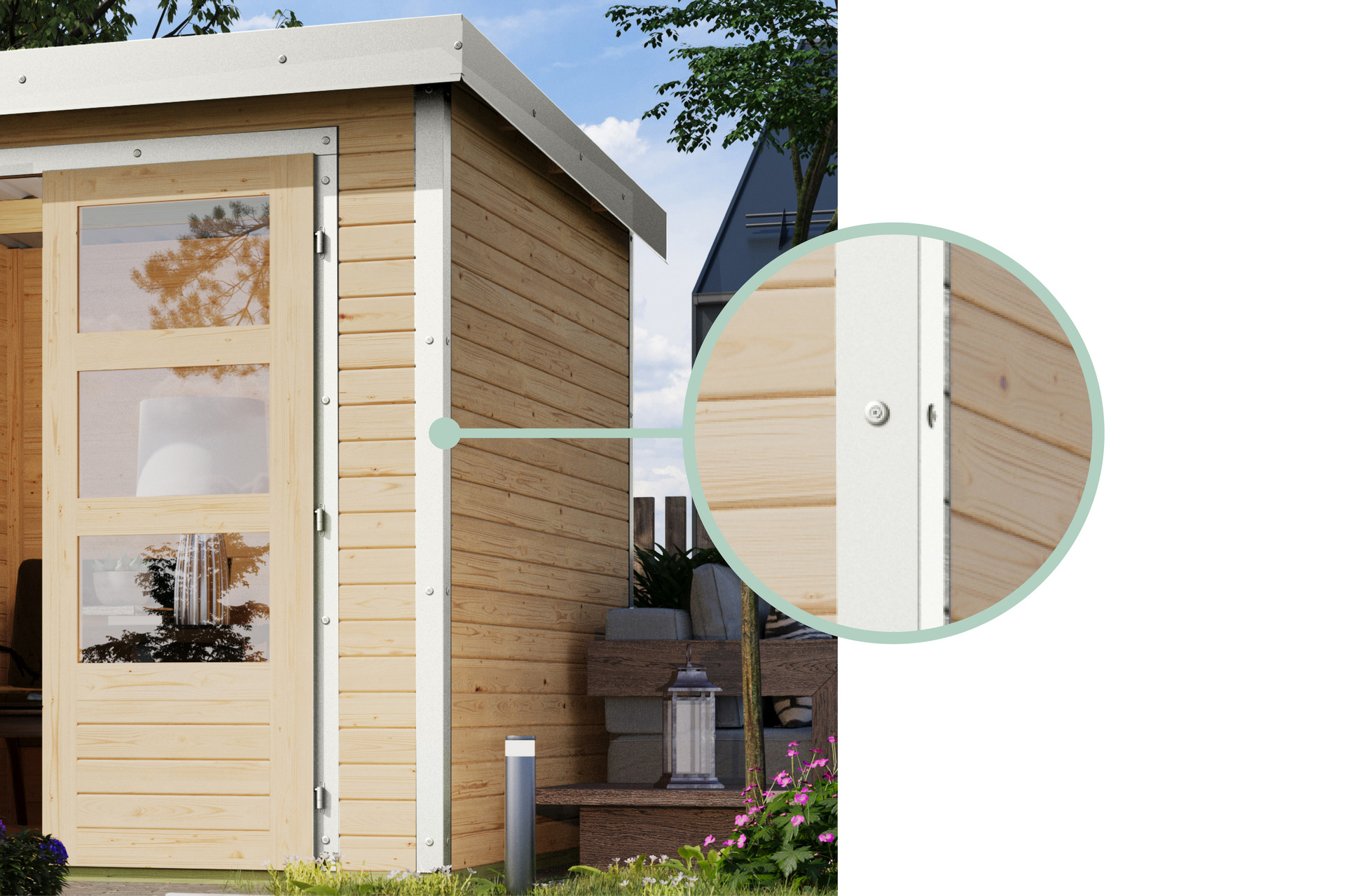 Gartenhaus Osterby B SET bei leitermann.de günstig kaufen Gartenhaus Osterby B SET