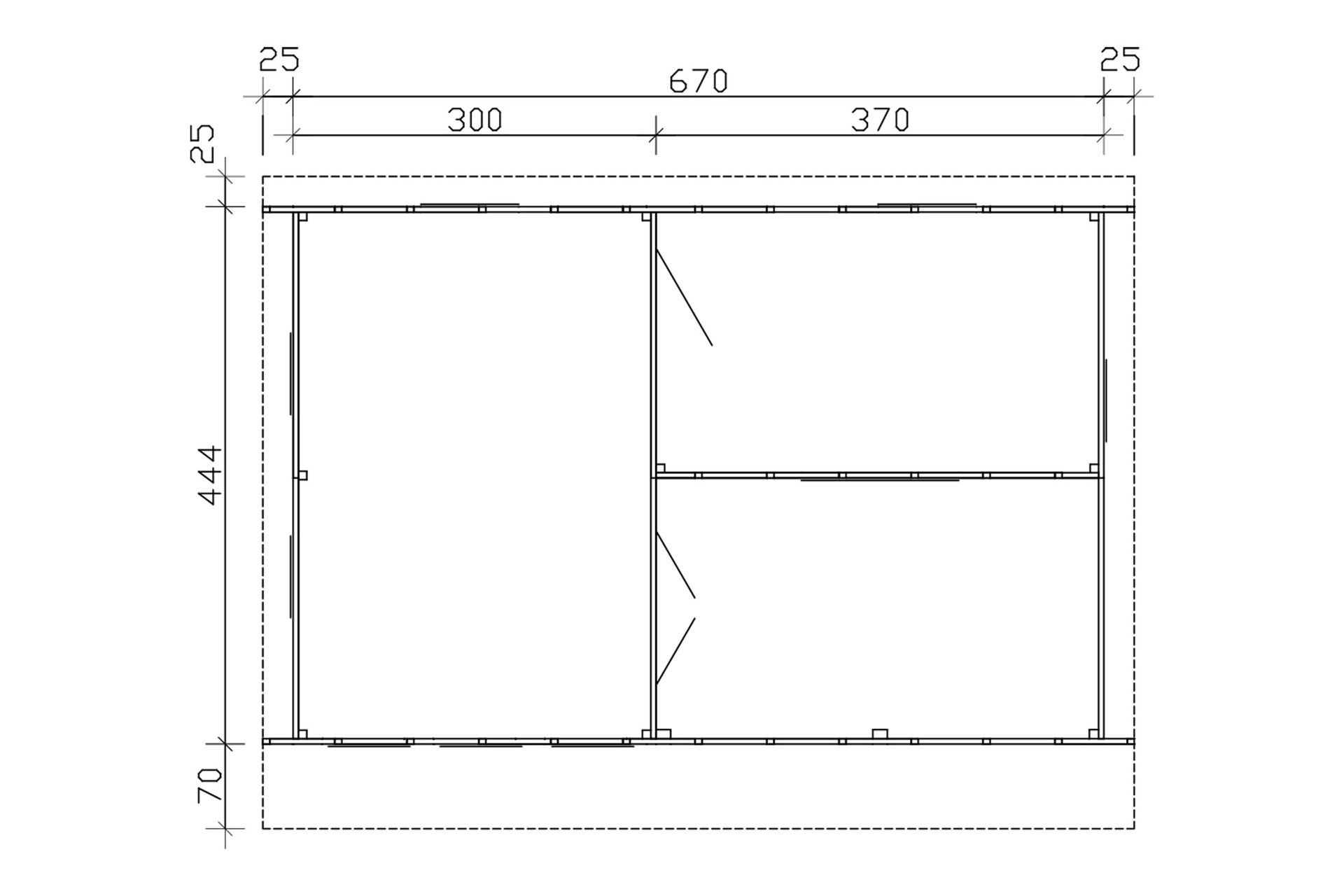 Gartenhaus Arnheim, 670 x 444cm