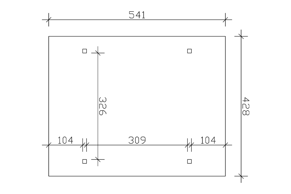 Carport Odenwald gerade Kopfbänder
