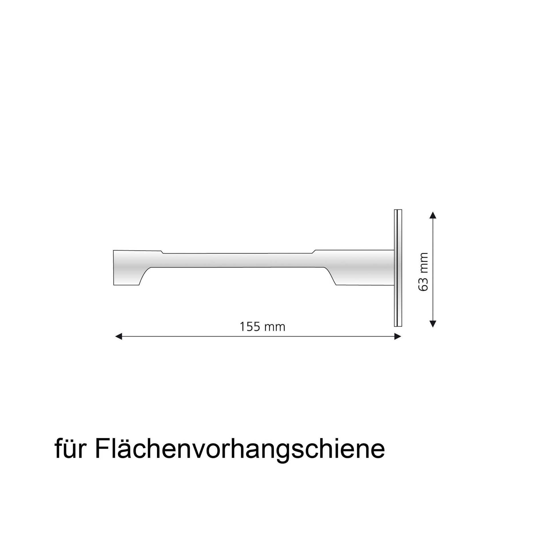 Wandträger für Flächenvorhangschienen