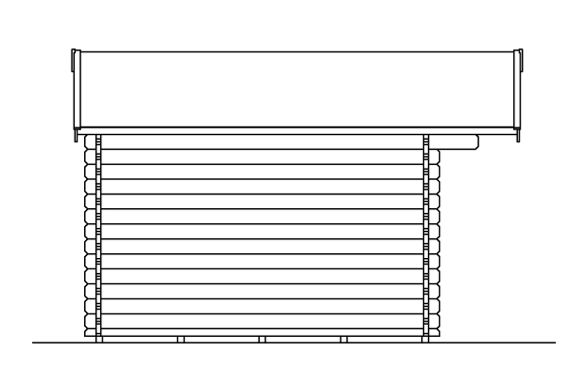 Gartenhaus Narvik 1, mit Vordach 80cm natur bei leitermann.de günstig kaufen Gartenhaus Narvik 1, mit Vordach 80cm natur