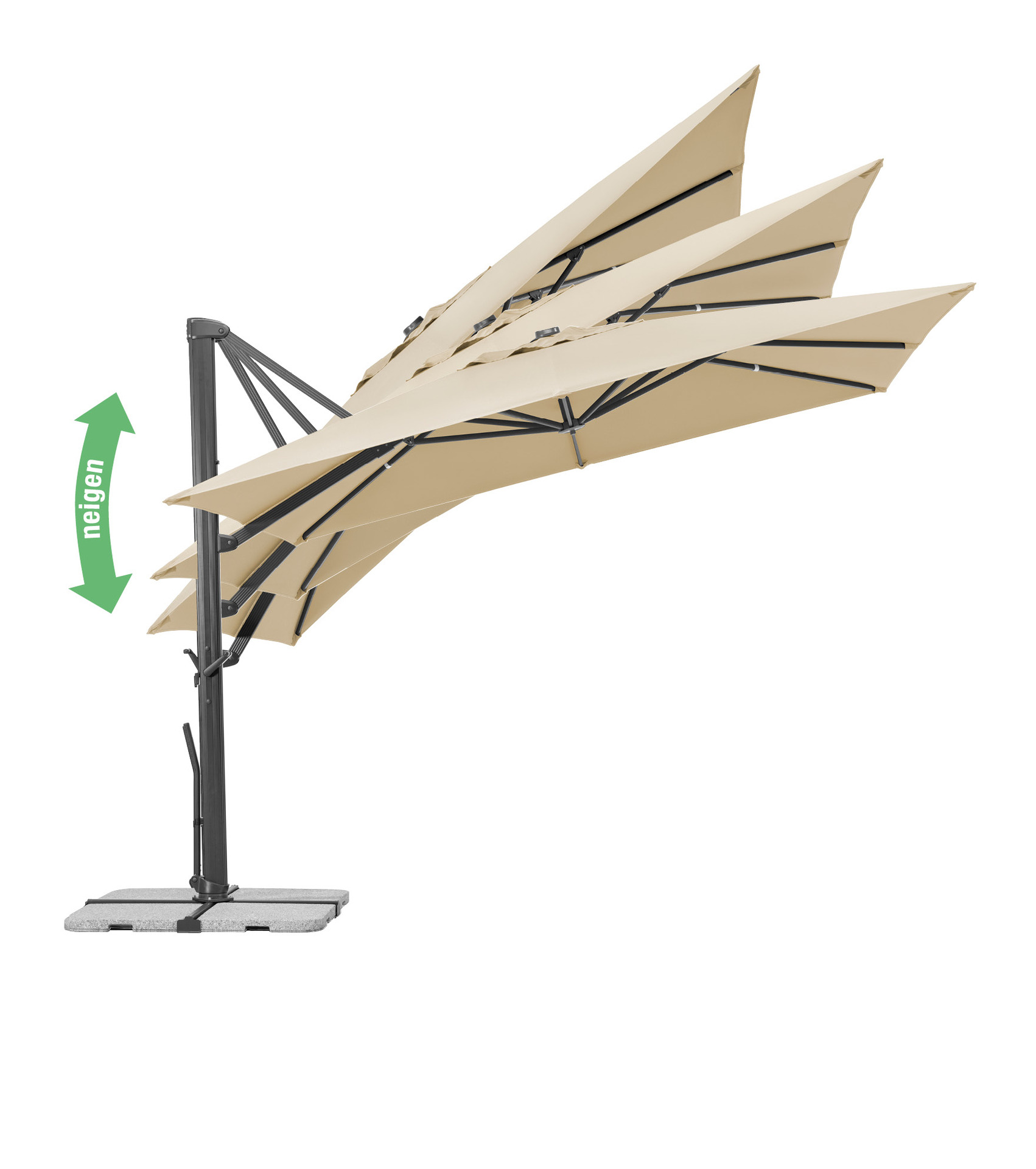 Ampelschirm Rhodos Smart 300x300cm