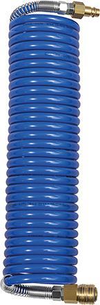 Spiralschlauch PA blau Kupplung u Stecker NW7,2 12x9mm 7,5m RI