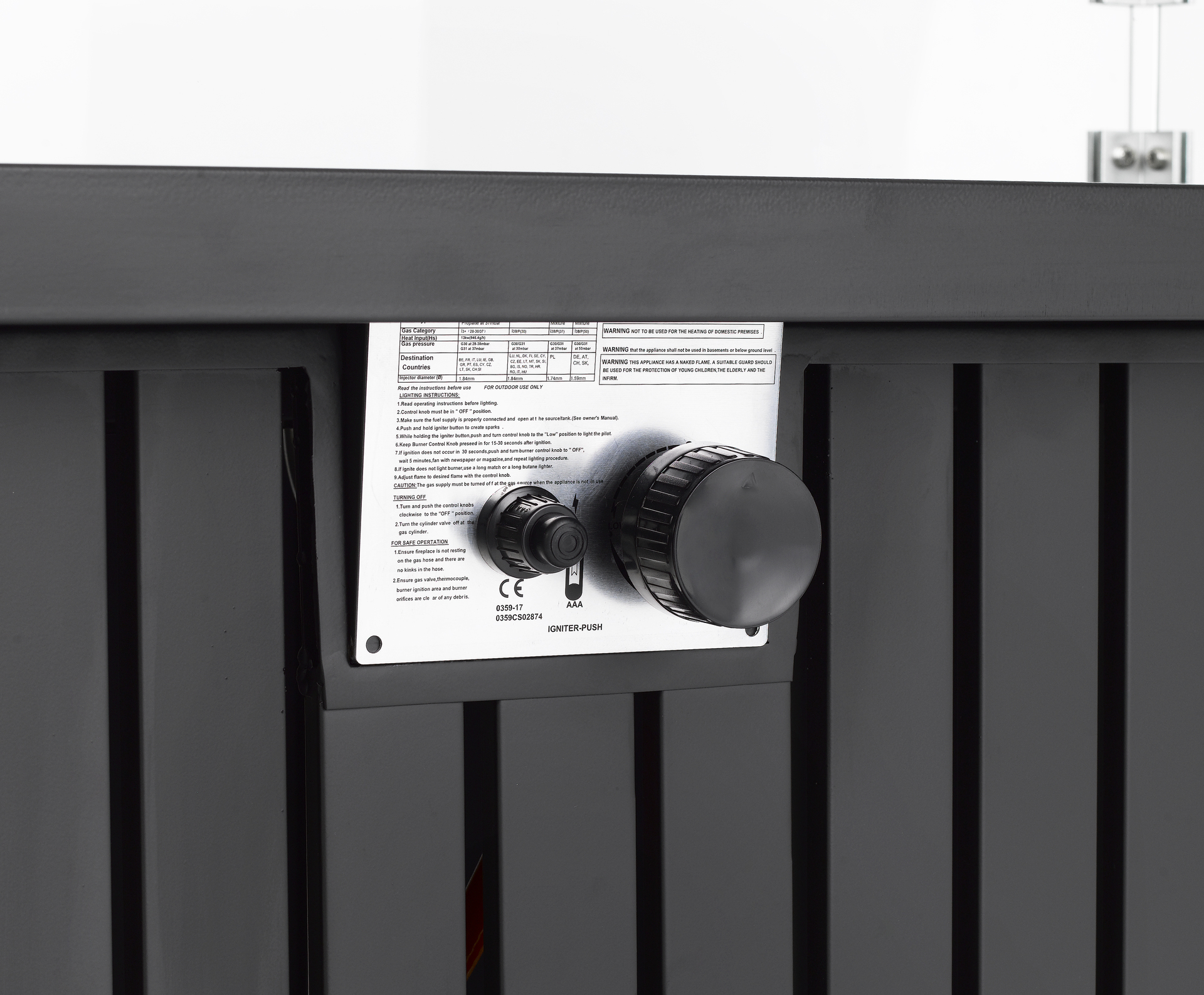 Gasfeuerstelle Topeka mit Glasumrandung