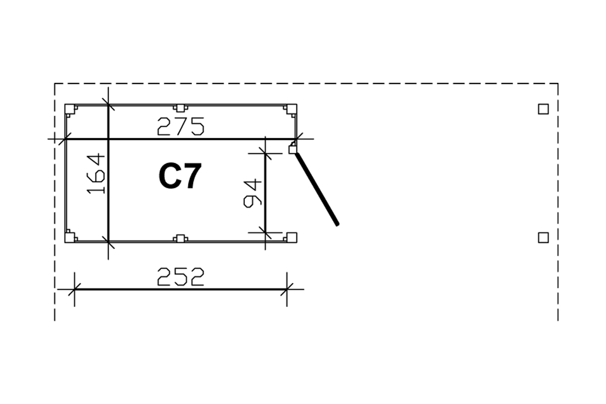 Abstellraum aus Profilschalung imprägniert