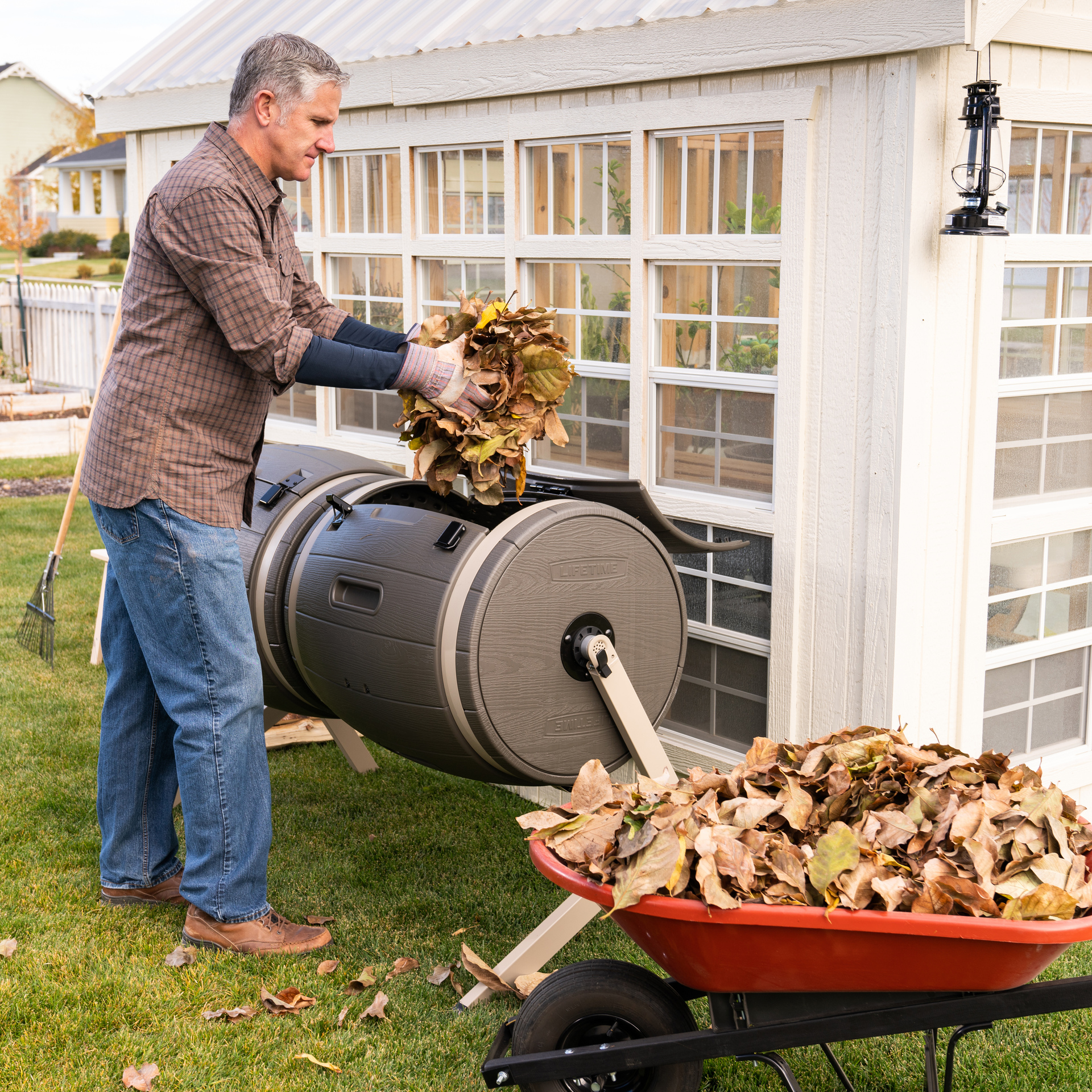 Doppelkomposter Fass 380L