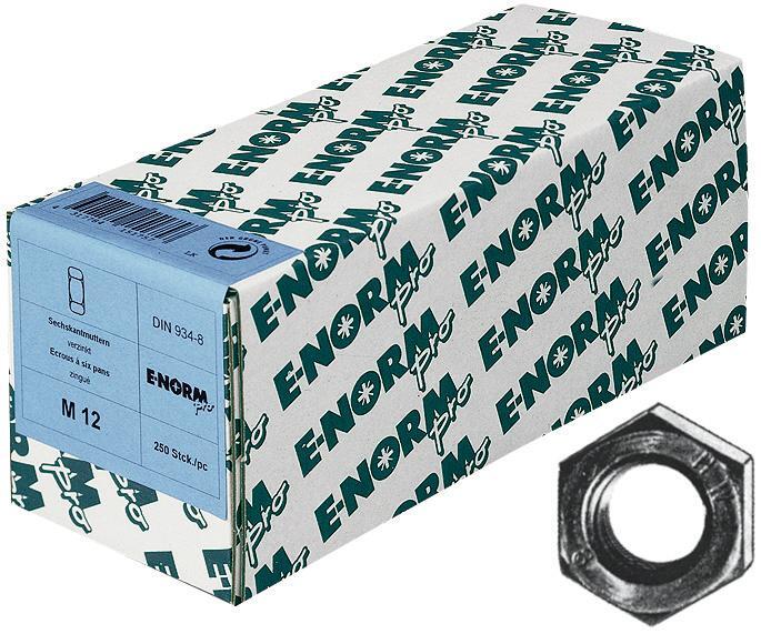 Sechskantmutter DIN 934 M10 – 8zn KP E-NORMpro 100 Stück