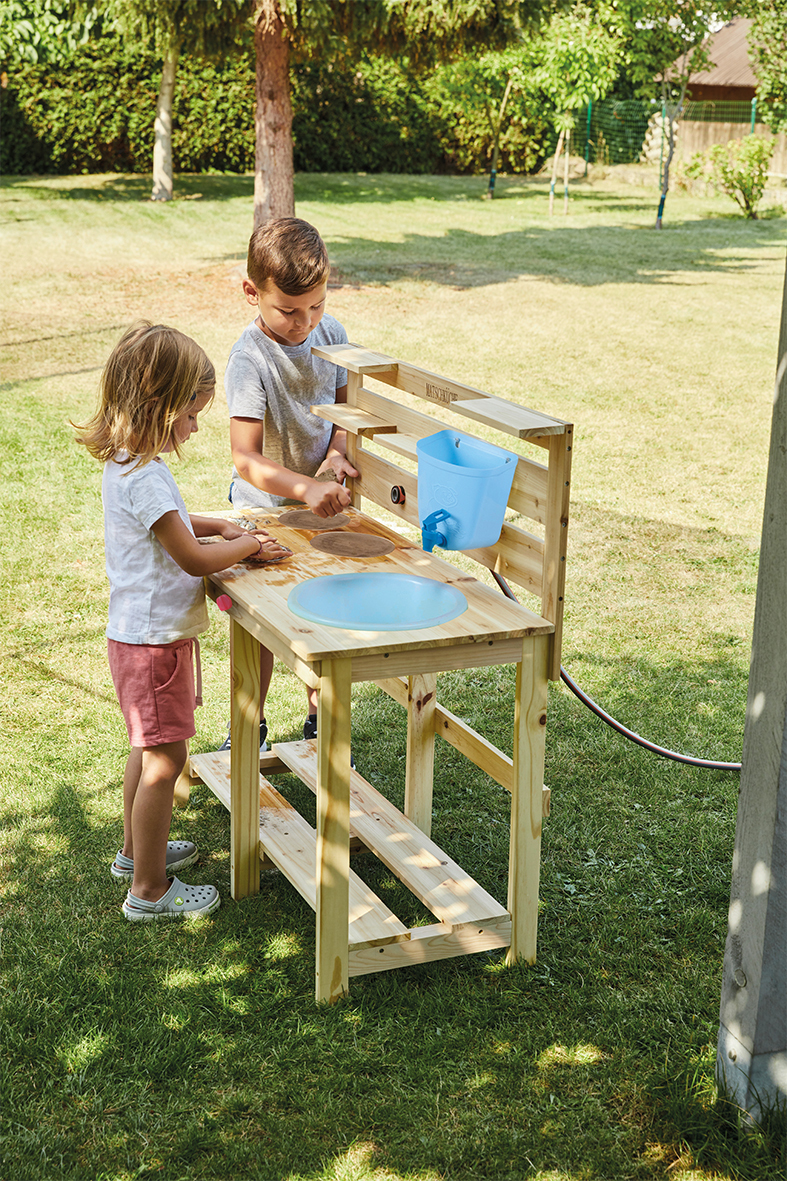 Matschküche aus Holz, FSC, 72x32x90cm