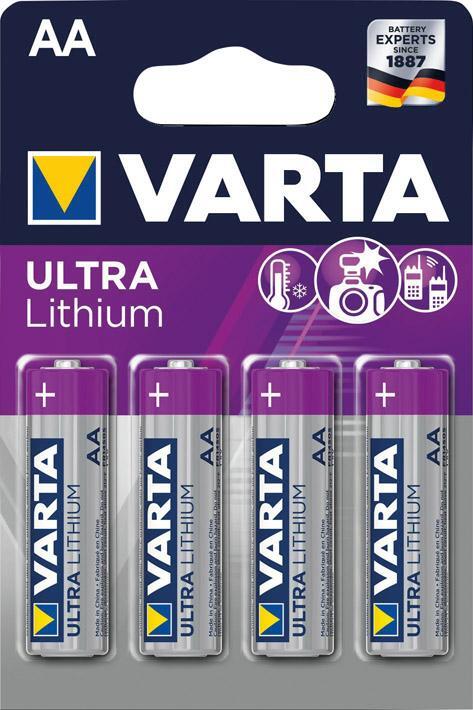 Batterie Professional Lithium AA Blister a 4 Stück VARTA