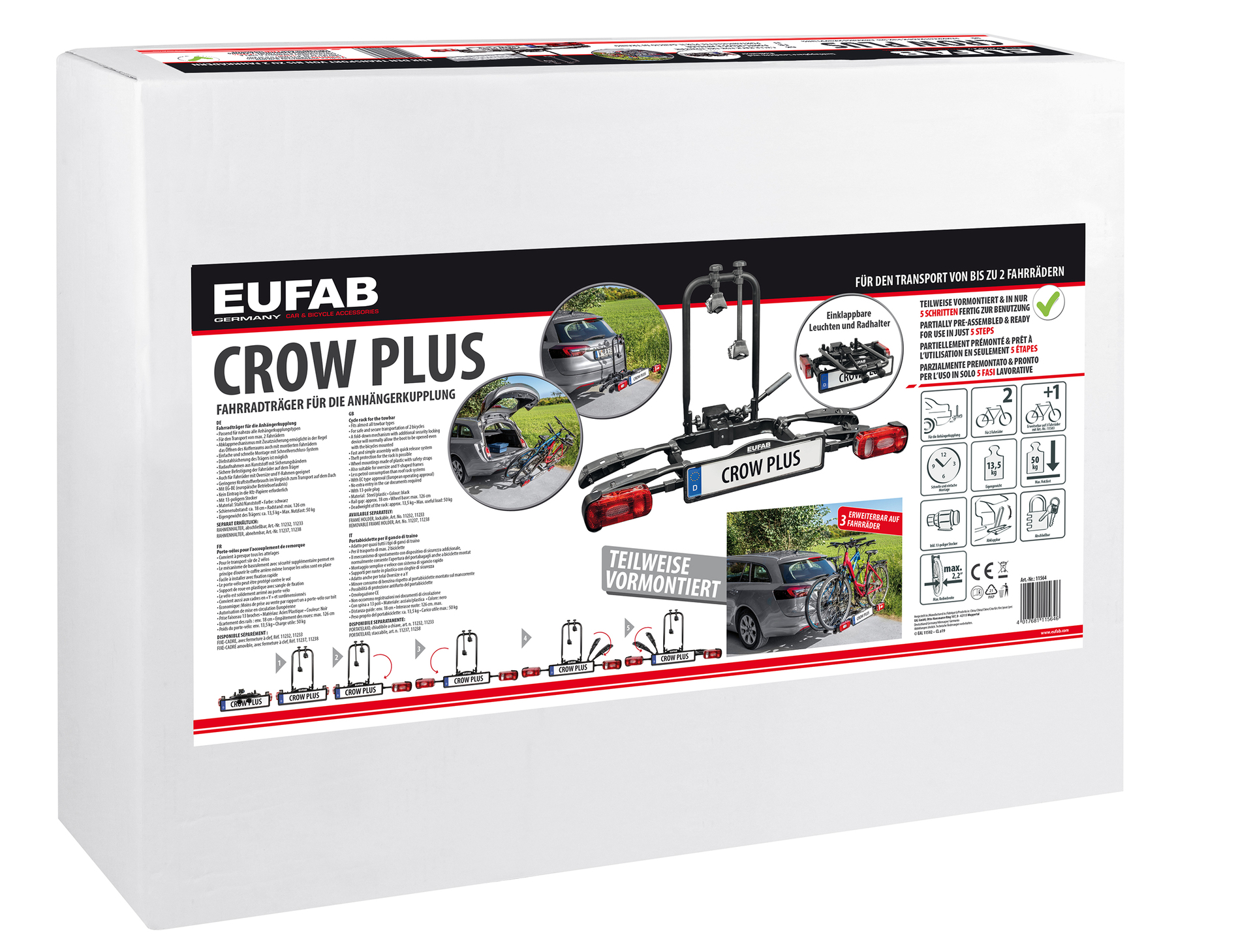 Fahrradträger CROW PLUS, erweiterbar bei leitermann.de günstig kaufen Fahrradträger CROW PLUS, erweiterbar