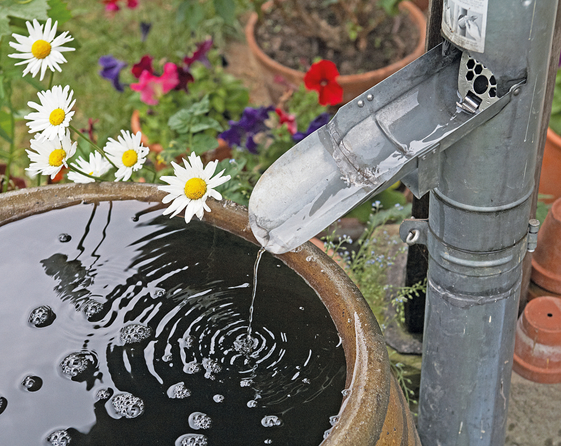 Regenwasserklappe ohne Sieb, alu-natur