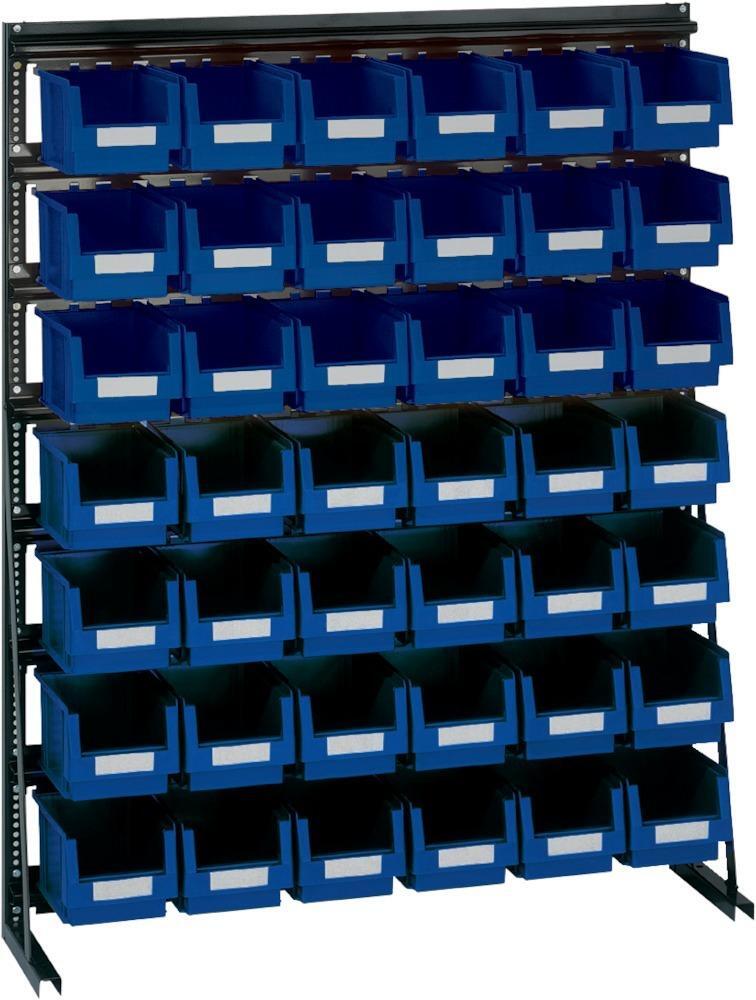 Vario-Regal V10D mit 42 PLK-Kästen blau