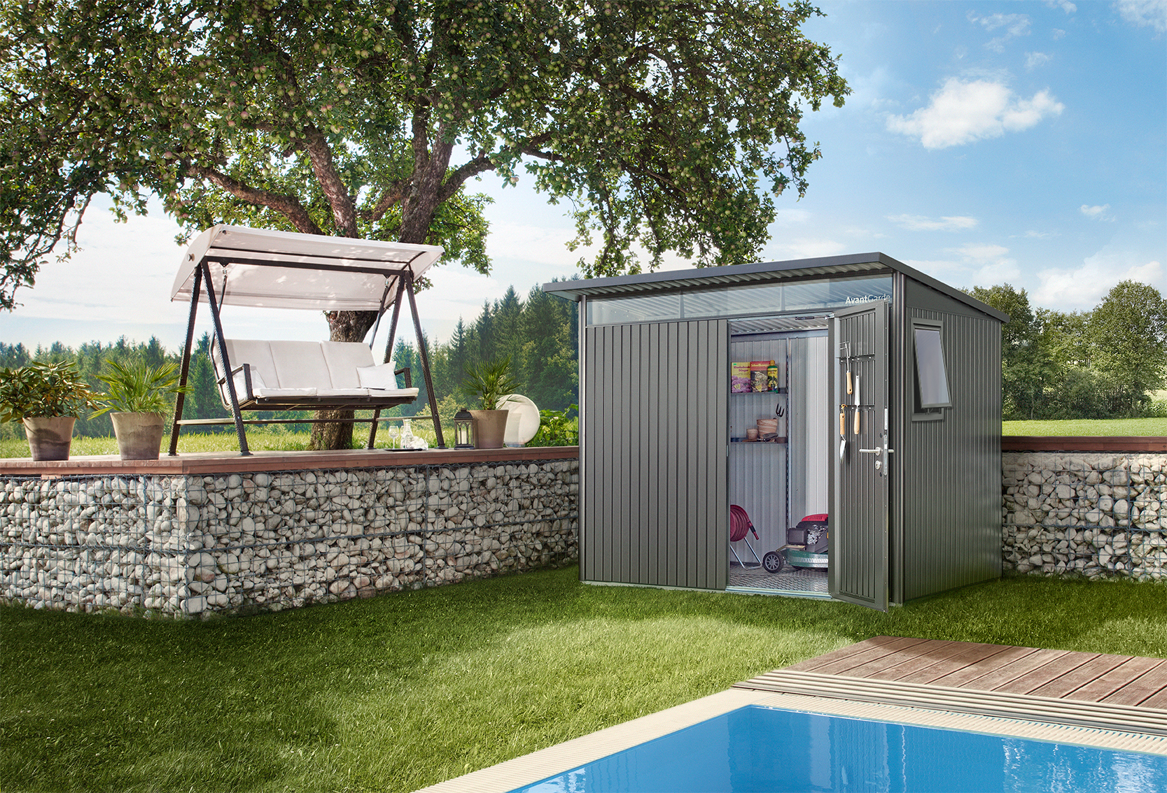 Gerätehaus AvantGarde Gr. A5 WE bei leitermann.de günstig kaufen Gerätehaus AvantGarde Gr. A5 WE