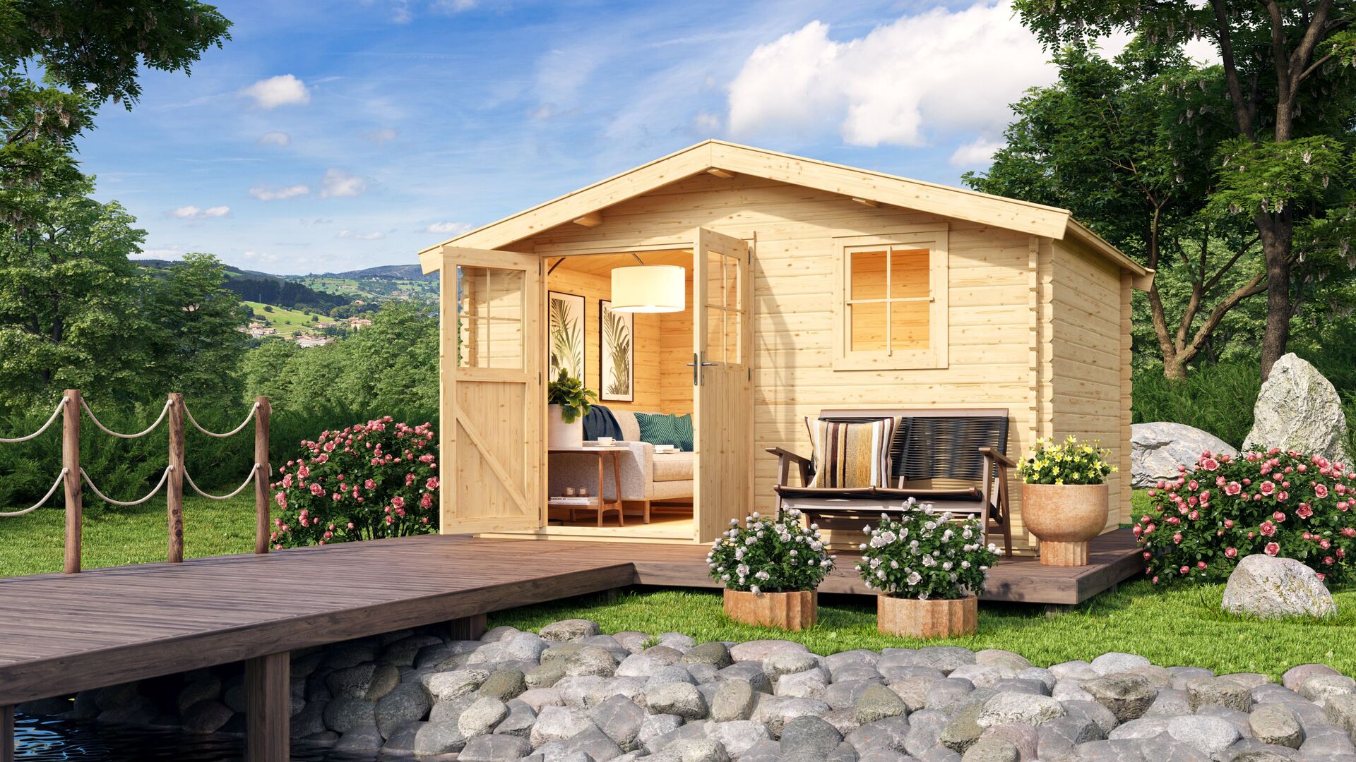 Gartenhaus Felsenau 5 bei leitermann.de günstig kaufen Gartenhaus Felsenau 5