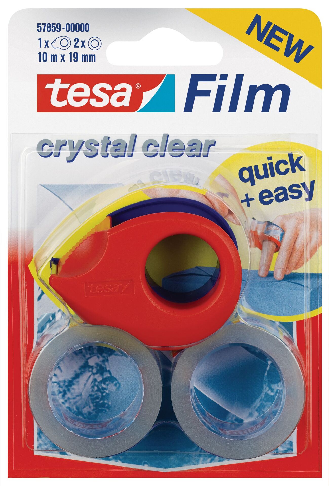 Tesa film Mini Abroller mit 2 x kristall-klar