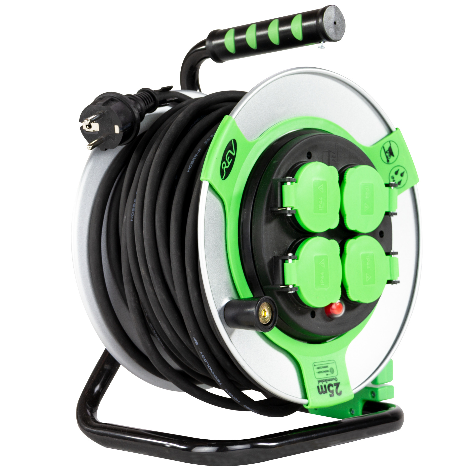 Kabeltrommel mit Deckel H05RR-F3G grün