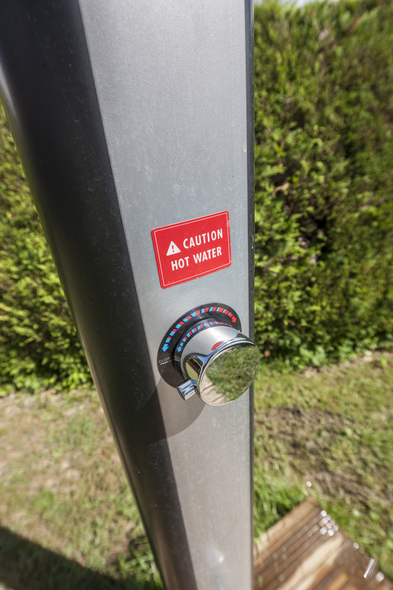 PVC Solardusche mit Fußdusche, 35l, aluminium