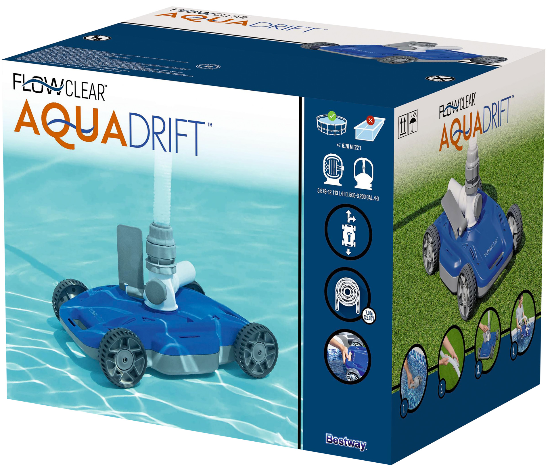 Flowclear Auto-Poolreiniger, 44,6x32x20,3cm bei leitermann.de günstig kaufen Flowclear Auto-Poolreiniger, 44,6x32x20,3cm