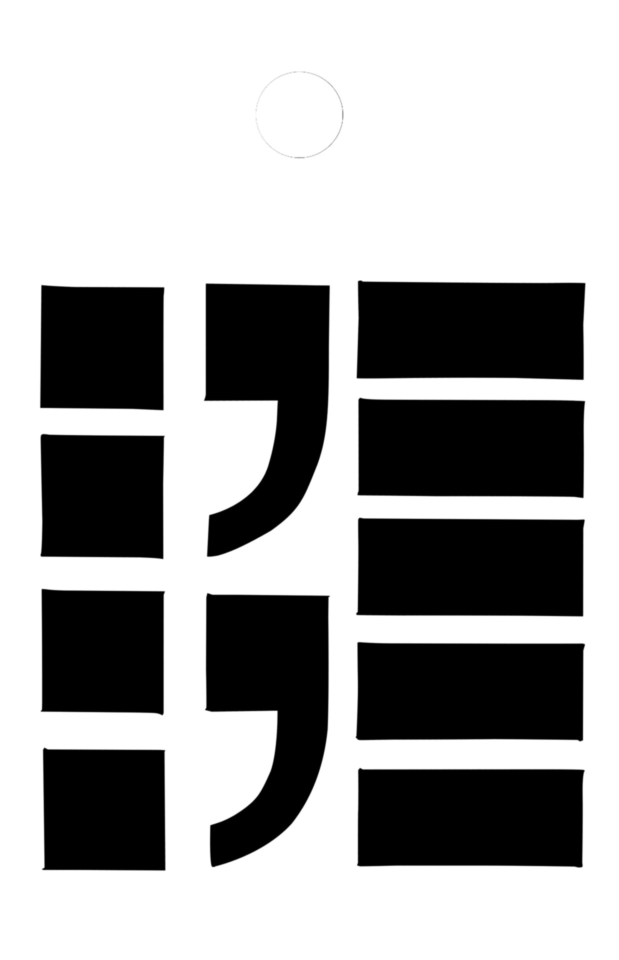 Klebesymbol 35mm schwarz